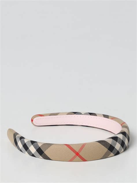 cerchietto burberry bimba|Cerchietto Burberry in cotone con motivo Vintage Check.